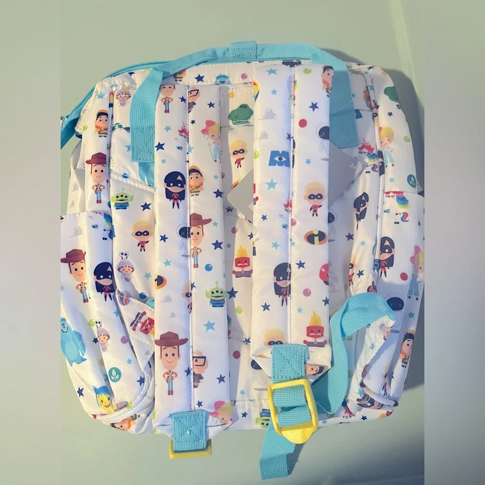 Disney Pixar Small Kid Backpack 12" Tall Toy Story, Cars, Up White Multi-Color - Picture 6 of 12